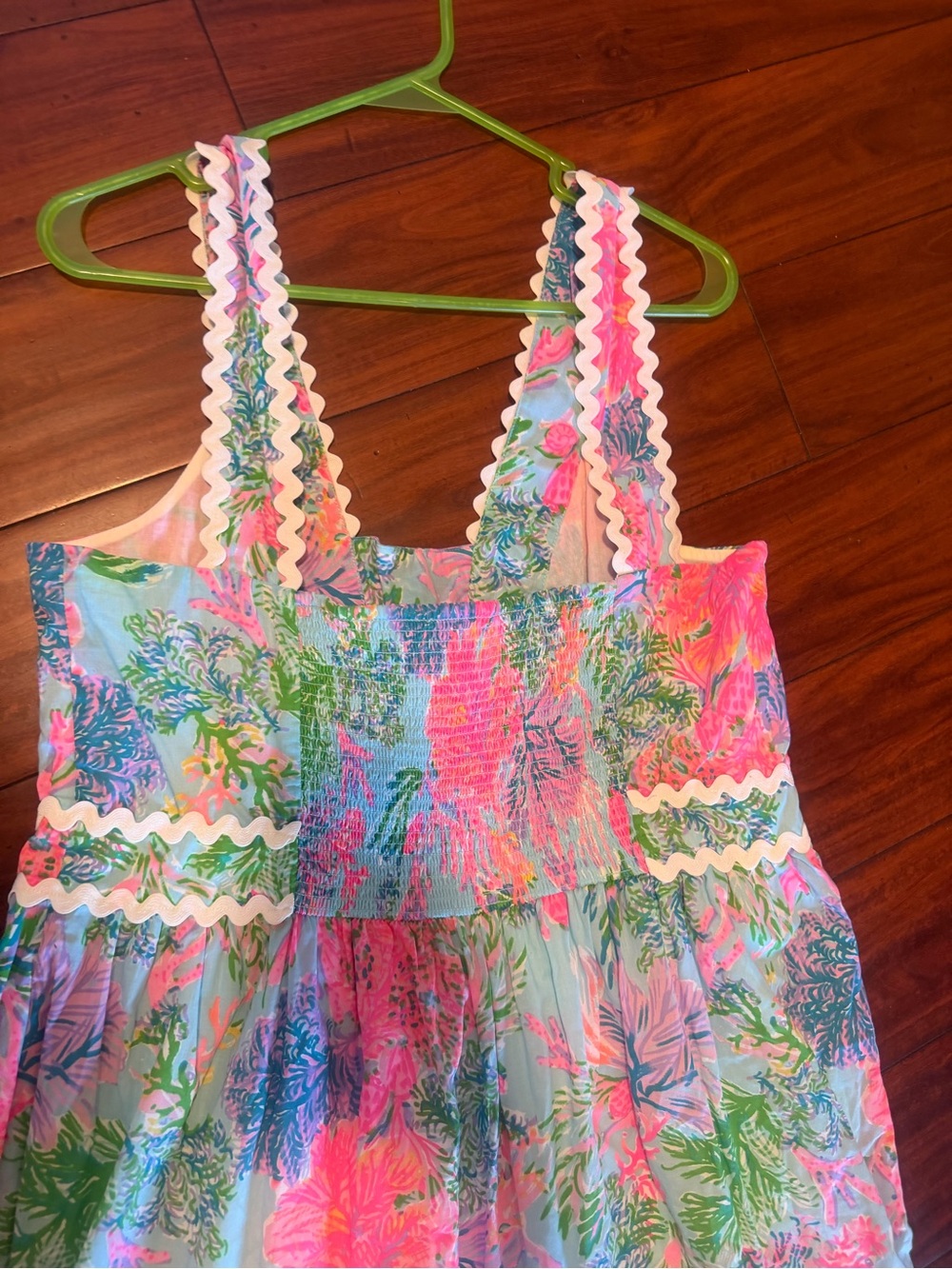 Lilly Pulitzer Sleeveless Tiered Floral Maxi in Pink, Green & Blue - Picture 11 of 14